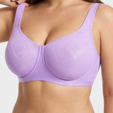 Ultra-Lightweight Full Coverage Cup Jacquard Mesh Comfort Bra