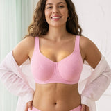 Ultra-Lightweight Full Coverage Cup Jacquard Mesh Comfort Bra