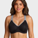 Unlined External Underwire Full Coverage Sports Bra