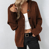 Hooded Cardigan with Drawstring - Vega