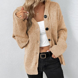 Hooded Cardigan with Drawstring - Vega