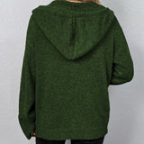Hooded Cardigan with Drawstring - Vega