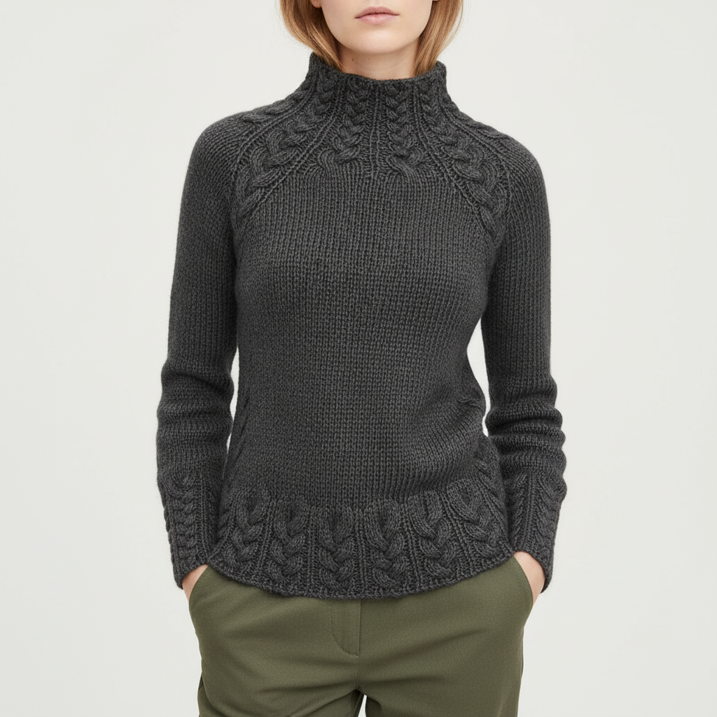 Women's soft knit sweater - Simple and warm