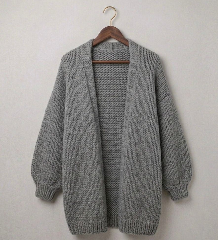 Oversized women's knit cardigan - Soft and relaxed