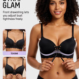Wireless Front Lace-Up Push-Up Bra