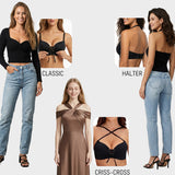 Wireless Front Lace-Up Push-Up Bra