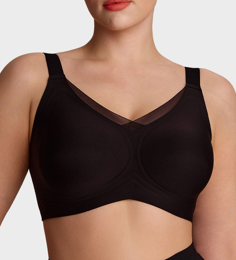 Women's Wireless Bras V Mesh Comfortable Bralette Supportive