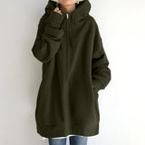 Warm oversized women's hoodie