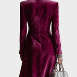 Vera - Velvet Maxi Blazer Dress
