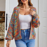 Loose-fitting long-sleeved women’s vest – European and American casual style
