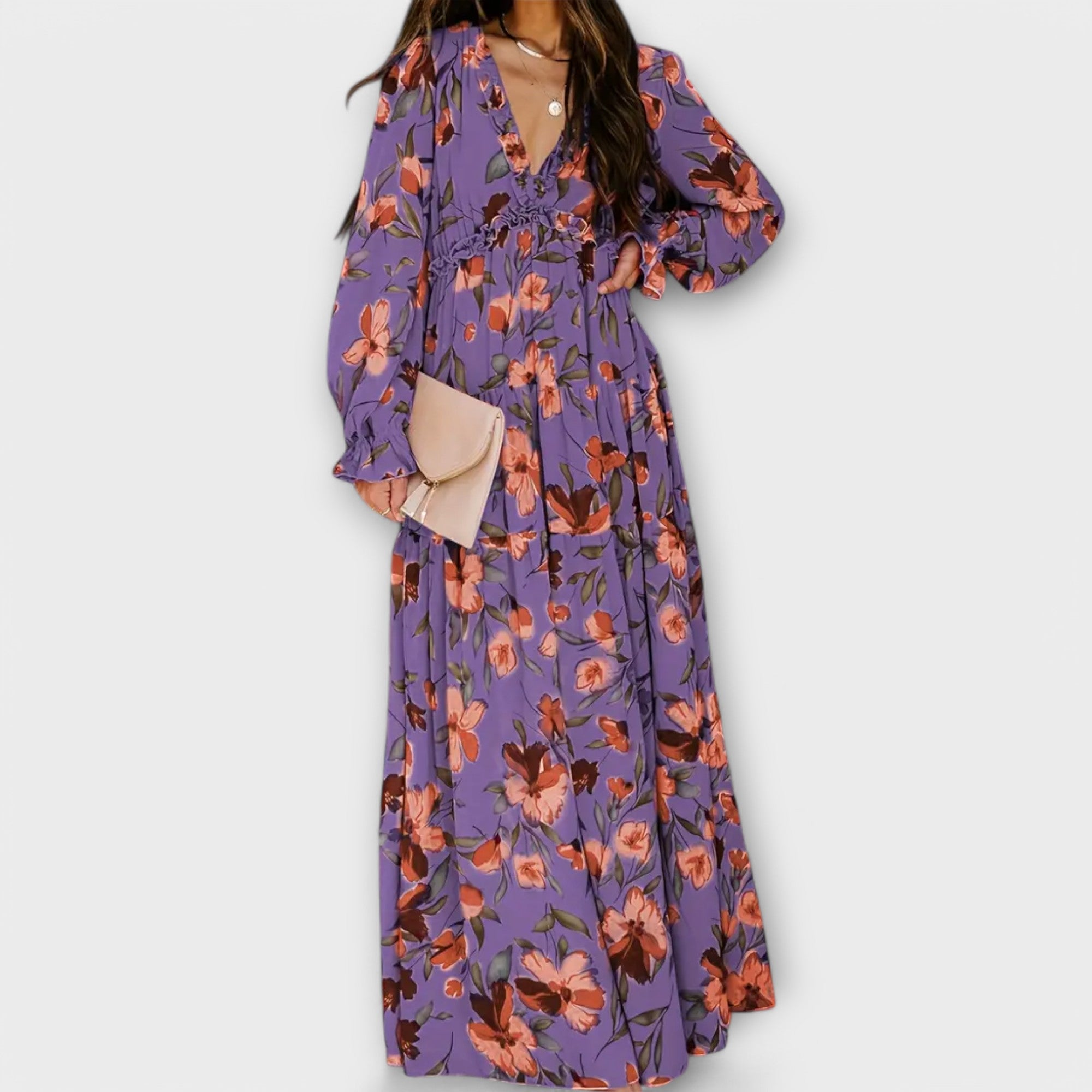 Irina | Lillelise patterned maxi dress