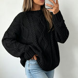 Women's loose-fit crew-neck sweater - Soft and casual