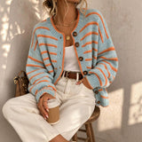 Women's round-neck cardigan – Chic and casual Euro-American style