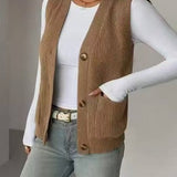 Button-up women's sweater - Loose-fitting and comfortable