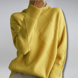 Ribbed Turtleneck Sweater for Women – Casual Knit