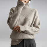 Ribbed Turtleneck Sweater for Women – Casual Knit