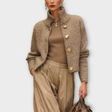 Women's textured knit cardigan with buttons – Chic and comfortable