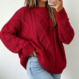 Women's loose-fit crew-neck sweater - Soft and casual