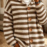 Striped knit women's sweater – Casual and modern