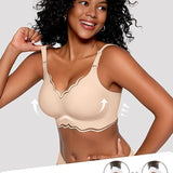 Soft Full Coverage Scalloped Wireless Jelly Bra