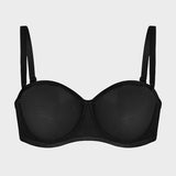 Strapless Mesh Underwire Balconette Bra