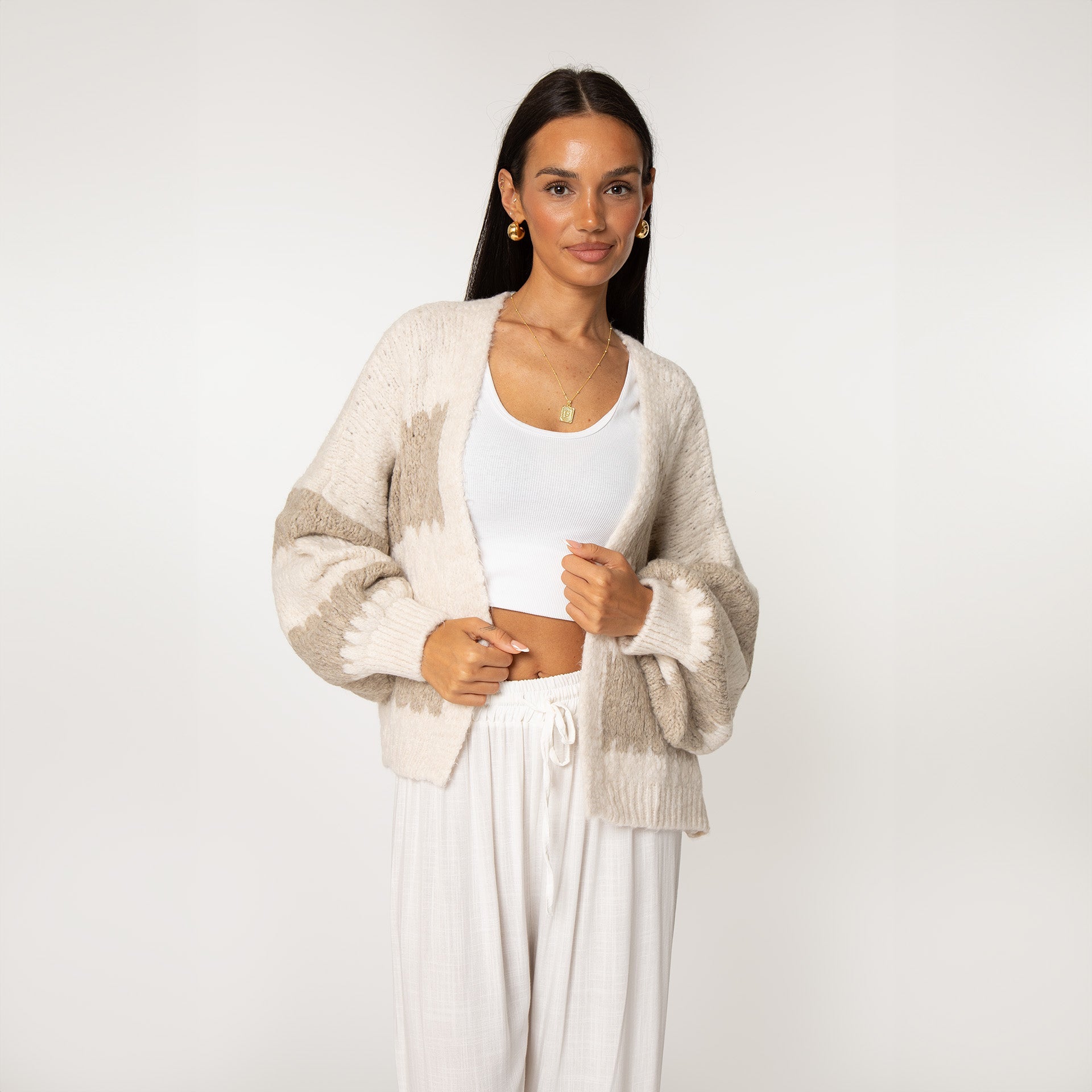 Bold Stripes Oversized Cardigan