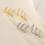 Elegant Earrings with Three Claw Set Rhinestones