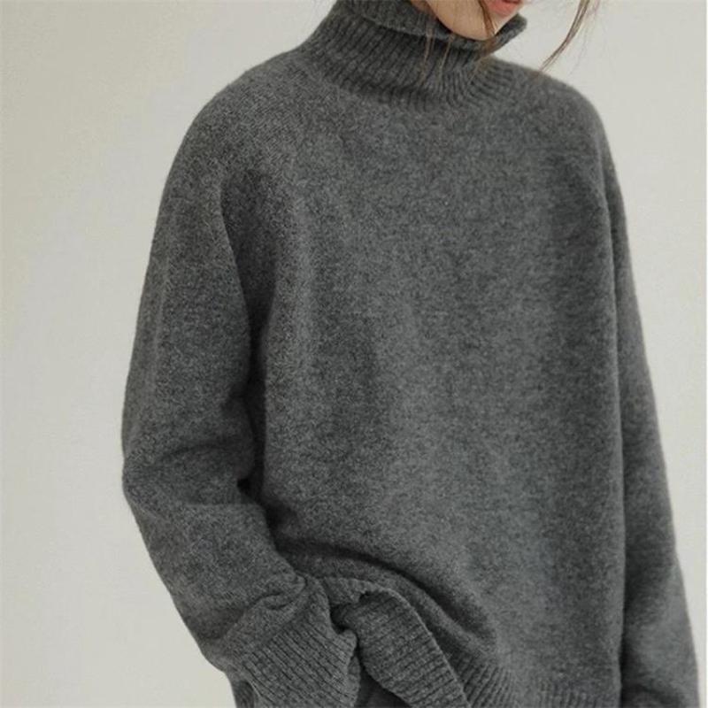 Loose and Cozy Turtleneck Sweater for Women – Autumn Winter Outerwear
