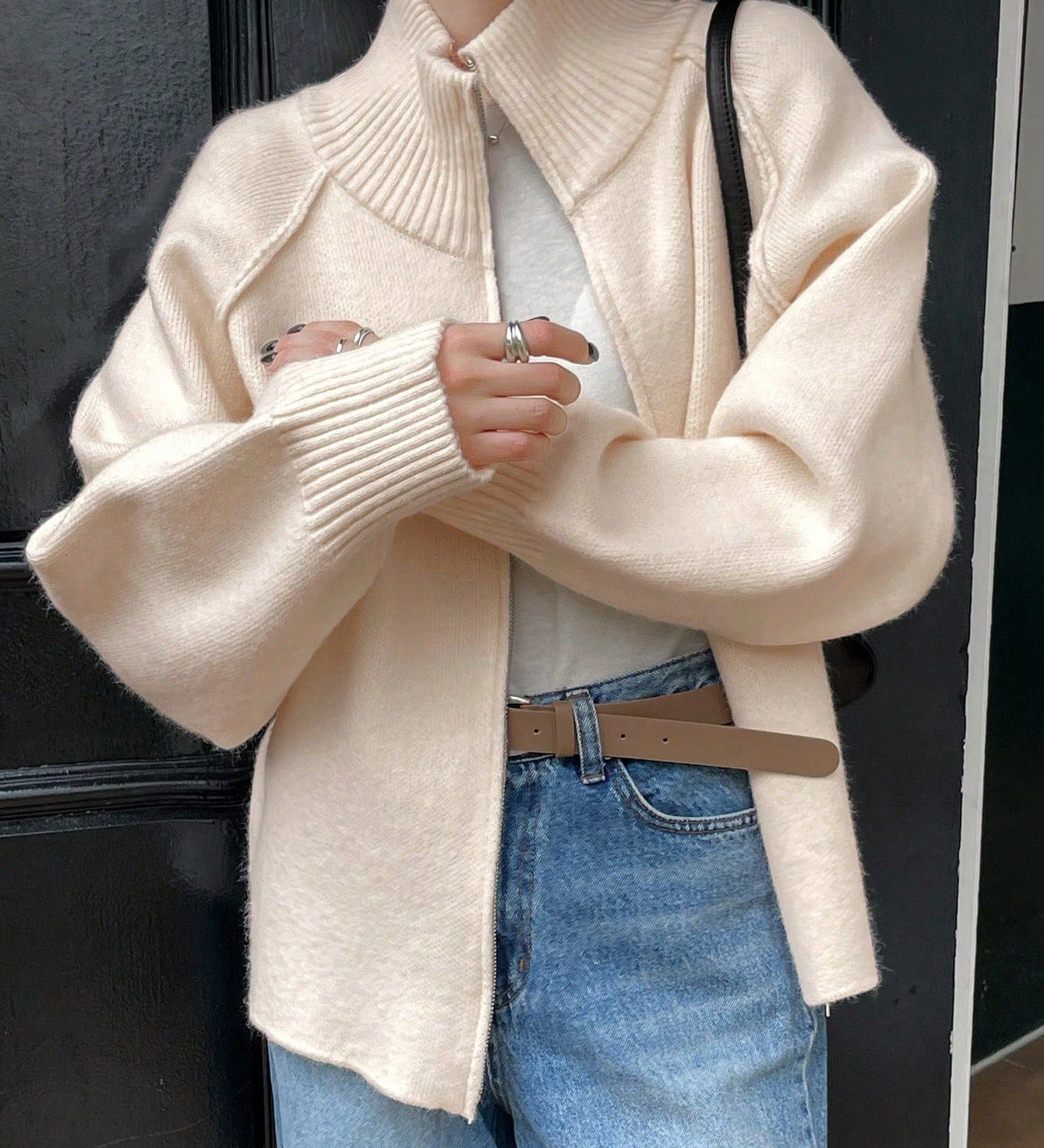 Relaxed-fit women's sweater coat - Soft and easy