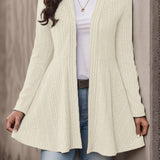 Women's Striped Brushed-Knit Cardigan – A Casual, Soft, and Comfortable Design, Ideal for Everyday Layering