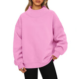 Women's loose-fit high-neck sweatshirt – Casual, comfortable style to pull on over other layers