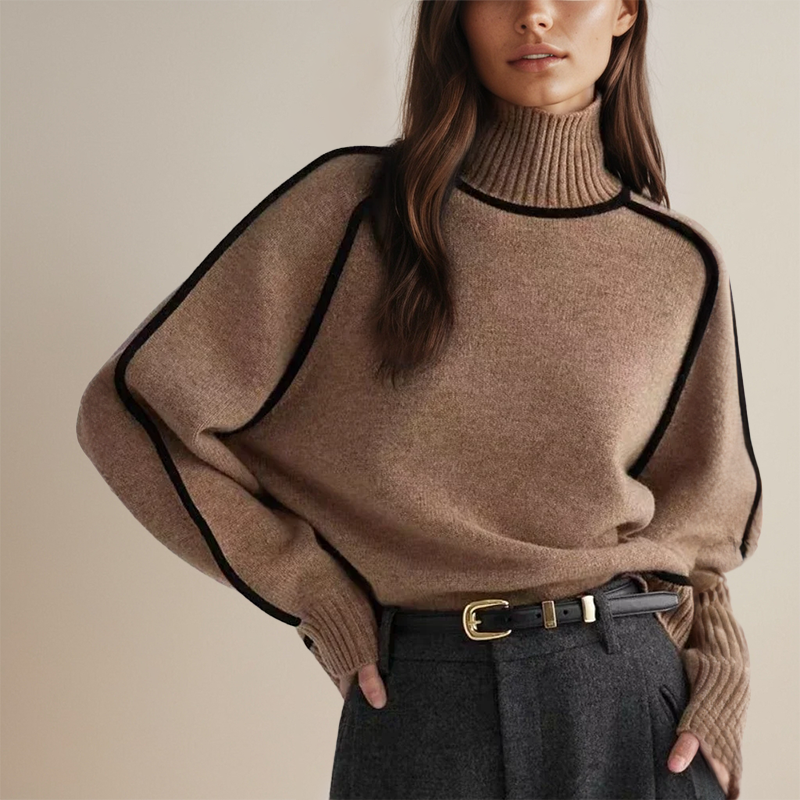 Women's Sweater Turtleneck Oversized Refined Soft Knit