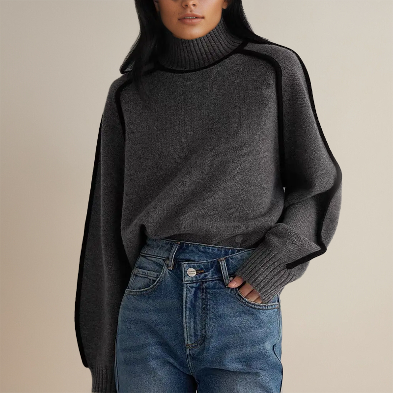 Women's Sweater Turtleneck Oversized Refined Soft Knit