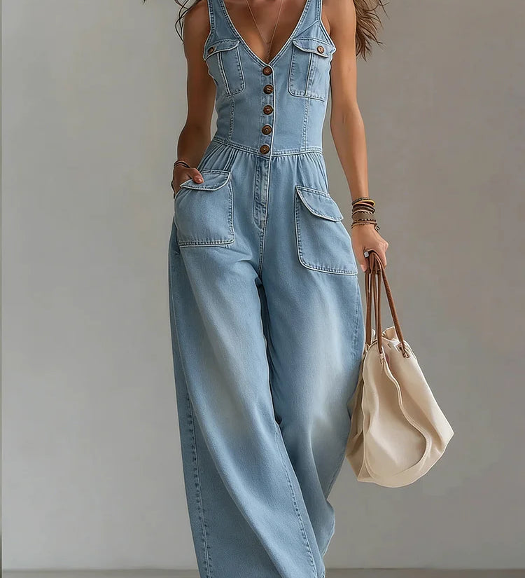 Megan | Casual Denim Dungarees