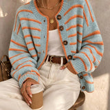 Women's round-neck cardigan – Chic and casual Euro-American style