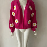 Loose-knit women's cardigan - Soft and colourful