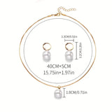 Elegant jewellery set with pearls
