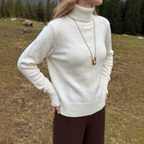 Women's Loose-Fit Solid Knit Sweater – A Casual and Comfortable Style for Every Day