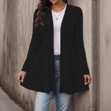 Women's Striped Brushed-Knit Cardigan – A Casual, Soft, and Comfortable Design, Ideal for Everyday Layering