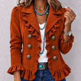Women's button-front long-sleeve cardigan - Soft and colourful