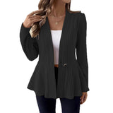 Women's One-Button Solid Knit Cardigan – A Comfortable and Elegant Design, Ideal for Everyday Layering