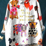 Lennox | Artificial Heart & Animals Everyday Blouse