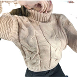 Women's cable-knit turtleneck jumper - Relaxed and warm