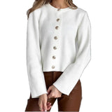 Women’s button-front knit cardigan – Minimalist and easy to layer