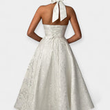 Joana | Midi dress with open back and corset