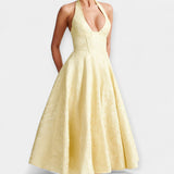 Joana | Midi dress with open back and corset