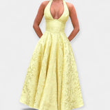 Joana | Midi dress with open back and corset