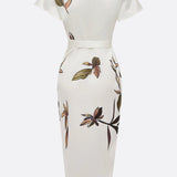 Elin | Elegant Wrap Dress with Floral Pattern