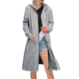 Multicoloured Oversized Women's Cardigan with Zip and Soft Hood