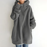 Warm oversized women's hoodie